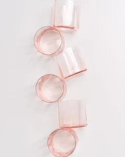 Joia Glas klein flower rosé 6er-Set