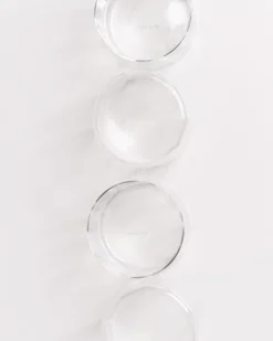 Joia Glas klein flower transparent 4er-Set