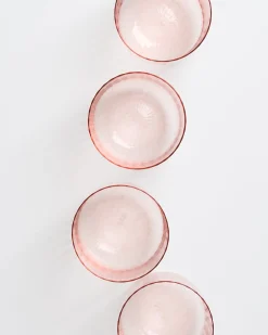Joia Glas klein riffled rosé 4er-Set