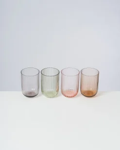 Joia Glas klein riffled rosé