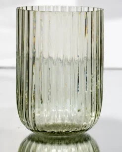 Joia Glas klein riffled smaragd