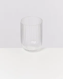 Joia Glas klein riffled transparent