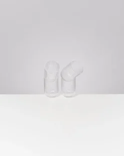 Joia Glas klein riffled transparent