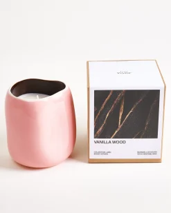 João Duftkerze Vanilla Wood rosa braun