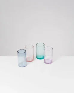 Leiria Glas klein riffled blau