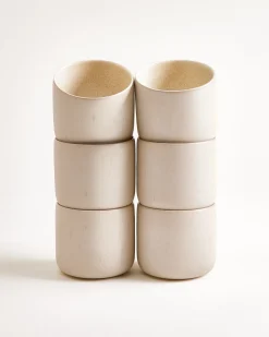 Lorosa Becher groß sand 6er-Set