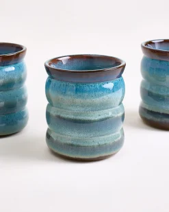Madeira Becher groß bubble grünblau 4er-Set