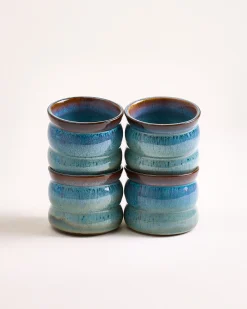 Madeira Becher klein bubble grünblau 4er-Set