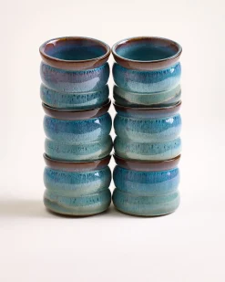 Madeira Becher klein bubble grünblau 6er-Set