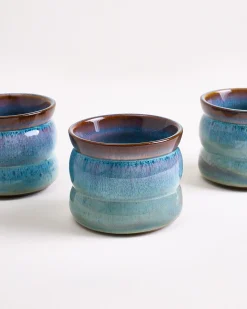 Madeira Becher klein bubble grünblau 6er-Set