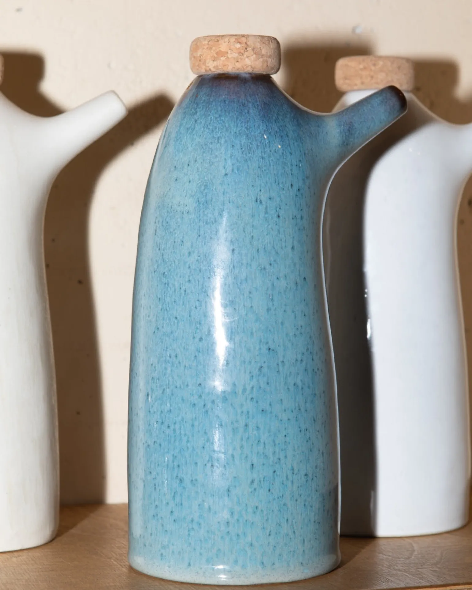 Madeira Essig- & Ölflasche grünblau