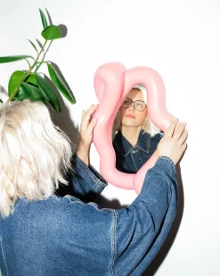 MaM x Ju Schnee Spiegel rosa