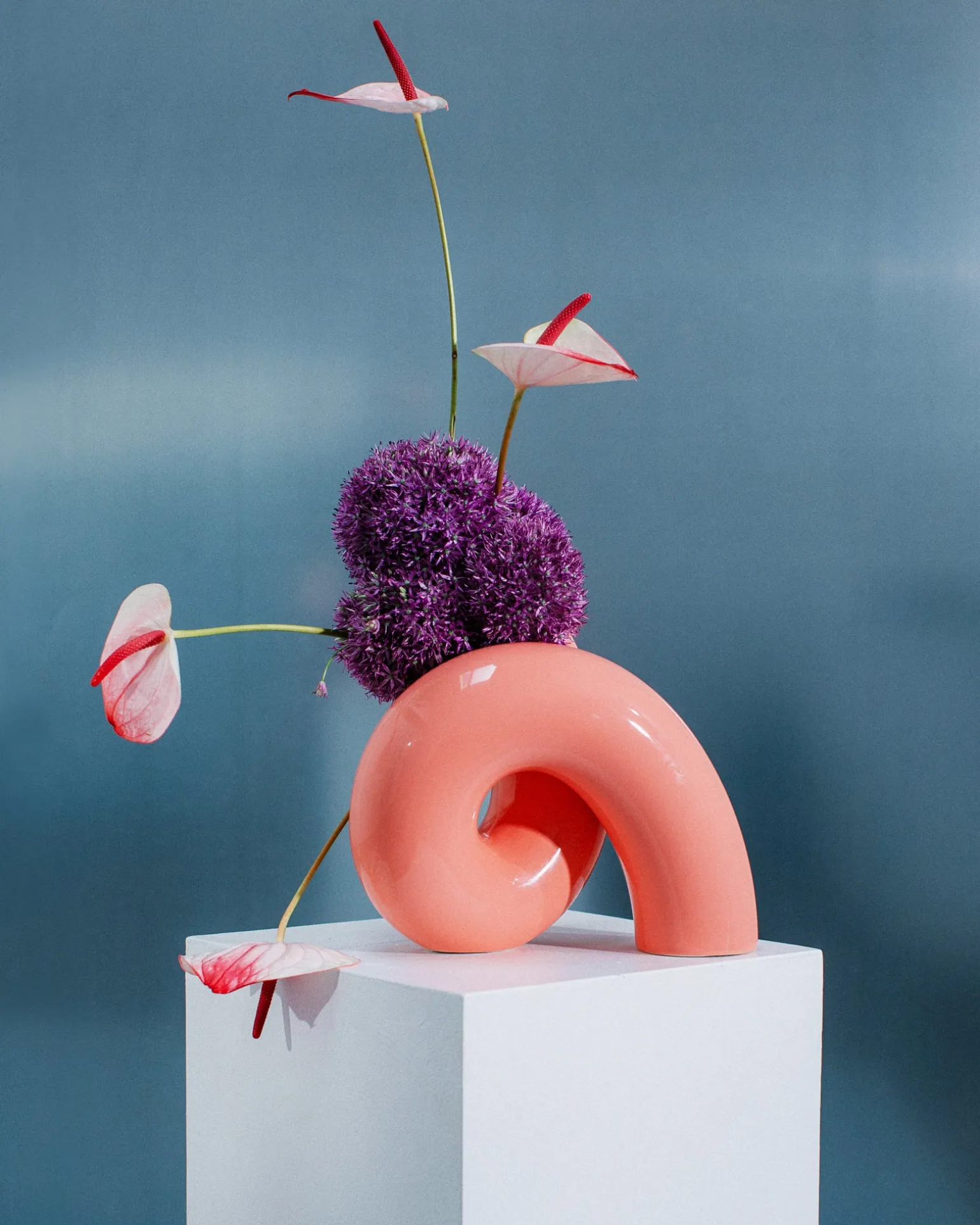 MaM x Ju Schnee Vase L rosa