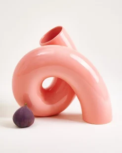 MaM x Ju Schnee Vase L rosa