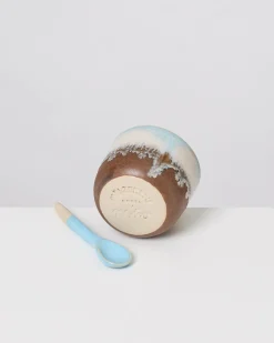 MaM x Mälzer&Fu Becher klein & Löffel hellblau braun