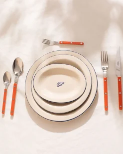 MaM x Sabre Paris Besteck 5er-Set orange off-white
