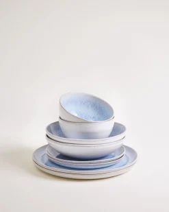 Melides Geschirr-Set stoneblue 8-teilig