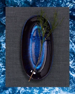 Melides Servierplatte L deepseablue
