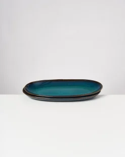 Melides Servierplatte L oceanblue