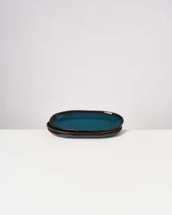 Melides Servierplatte M oceanblue