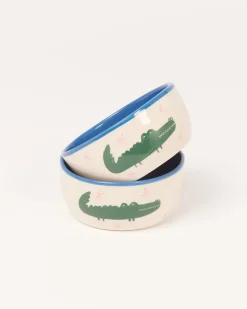 Miio Miini Müslischale Croco weiß blau