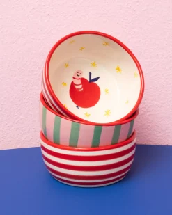 Miio Miini Müslischale Tasty weiß rot