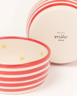 Miio Miini Müslischale Tasty weiß rot