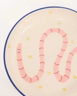 Miio Miini Pastateller Wormy weiß blau