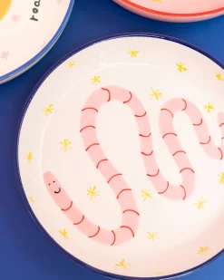 Miio Miini Pastateller Wormy weiß blau