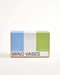 Mino Vase 3er-Set cornflower sand lime