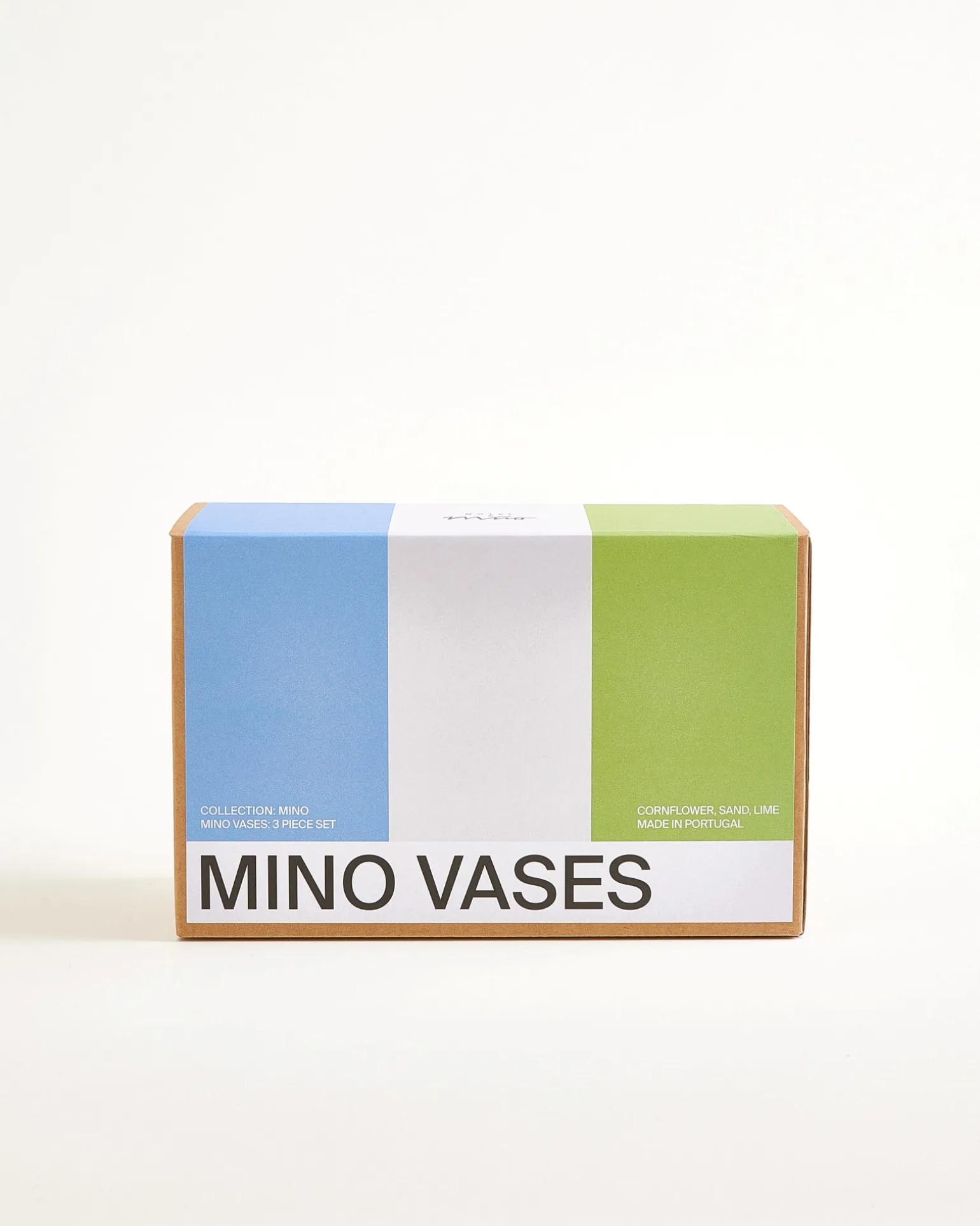 Mino Vase 3er-Set cornflower sand lime
