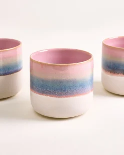Nódoa Becher groß dipped rosa blau 6er-Set