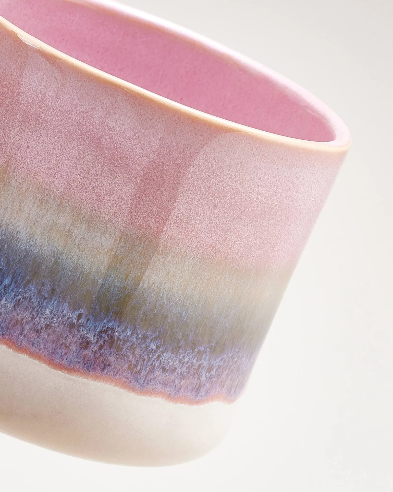 Nódoa Tasse groß dipped rosa grün