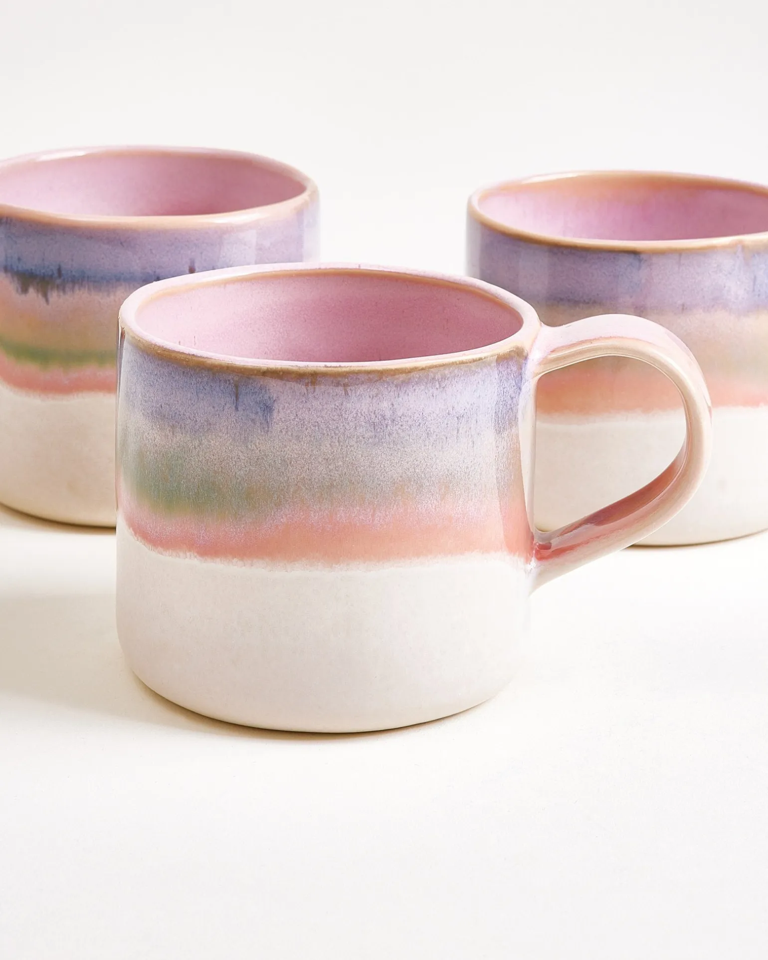 Nódoa Tasse groß dipped rosa blau