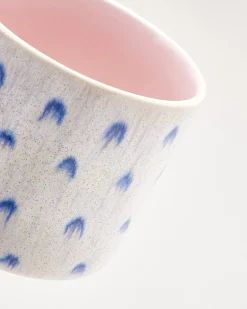 Nódoa Tasse groß gepunktet rosa blau
