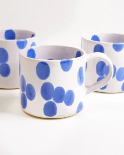 Nódoa Tasse groß gepunktet blau 4er-Set