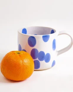 Nódoa Tasse groß gepunktet blau 4er-Set