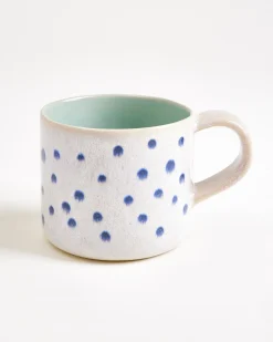 Nódoa Tasse groß gepunktet mint blau