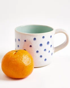 Nódoa Tasse groß gepunktet mint blau