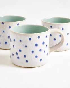 Nódoa Tasse groß gepunktet mint blau 6er-Set