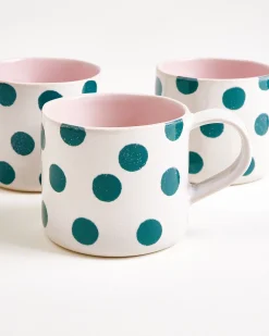 Nódoa Tasse groß gepunktet rosa grün