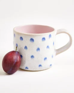 Nódoa Tasse groß gepunktet rosa blau 4er-Set