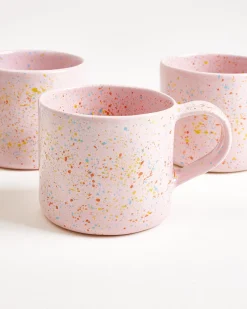 Nódoa Tasse groß gesprenkelt rosa 6er-Set