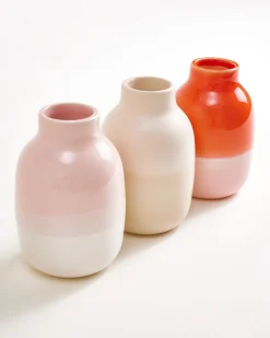 Nuno Vase 3er-Set rosa sand coral