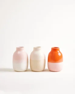 Nuno Vase 3er-Set rosa sand coral