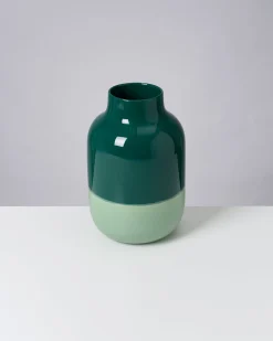 Nuno Vase L dunkelgrün salbei