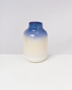 Nuno Vase L gesprenkelt blau rosa
