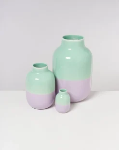 Nuno Vase L mint lila