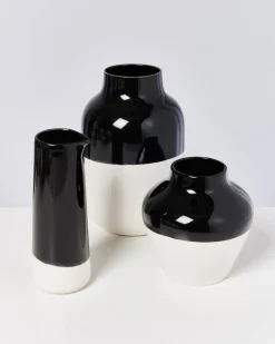 Nuno Vase L schwarz weiß