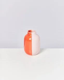 Nuno Vase M half coral rosé
